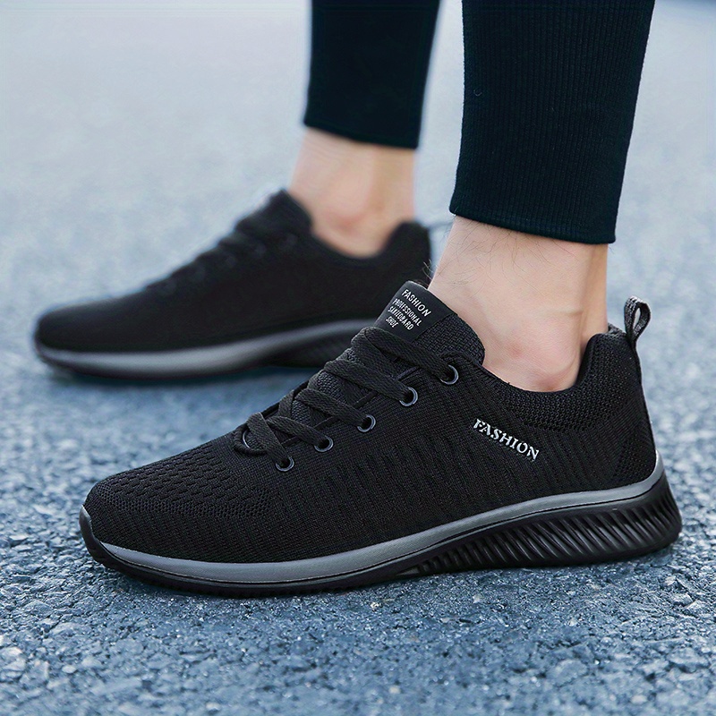running shoes men s casual solid color breathable lace details 5